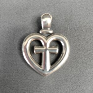 James Avery Retired Heart Cross Pendant