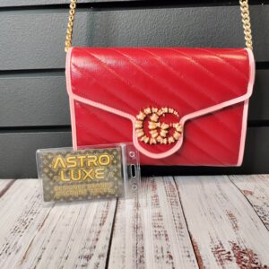 Gucci GG Marmont Chain Wallet Diagonal Quilted Leather Mini Red