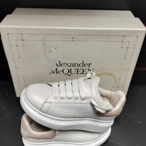 Alexander McQueen White Leather Oversized Low Top Sneakers Size 32